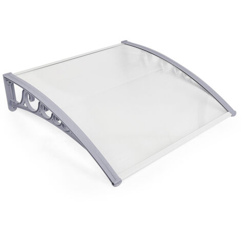 Auvent de Porte Rain Protector Transparent Front Door Canopy (80x120cm)