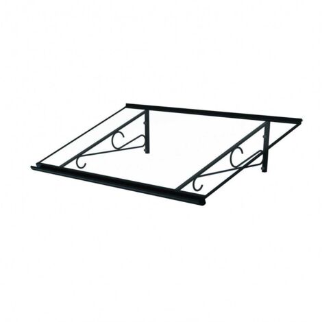 Auvent De Porte Retro Camari Metal Polycarbonate Gris Anthracite