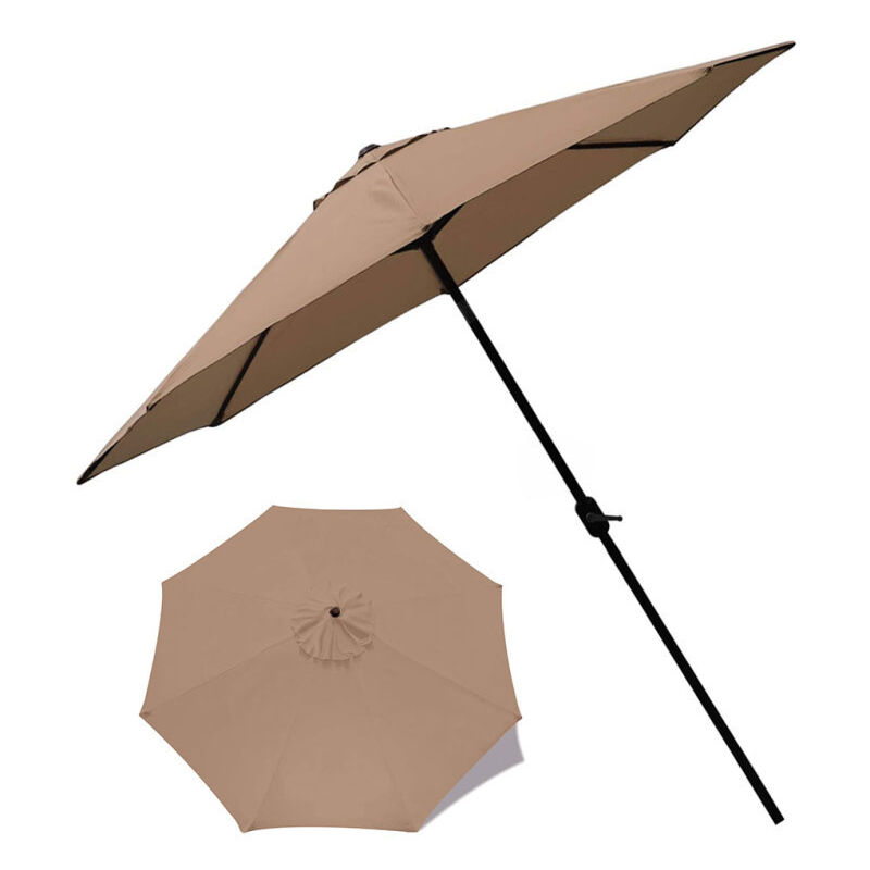 Gabrielle - Auvent de rechange épais et solide pour parasol de terrasse, 2.7 m, avec 8 baleines