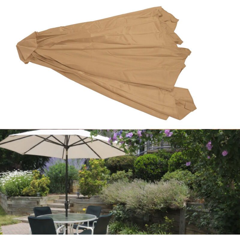 Auvent de rechange pour parasol professionnel, protection solaire, imperméable, en tissu, pour terrasse extérieure, jardin, diamètre 118,1 pouces,