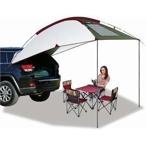 Auvent de Voiture 2.4X1.9m Tente Auvent Camping Car Tente Toit Voiture étanche et Résistante aux UV Tente de Camping Durable Auvent Fourgon