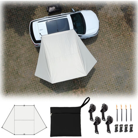 Auvent De Voiture 3x4 M Étanche Et Anti-UV - Pour Camping, SUV, Van, Camping-car - Universel Avec 2 Poteaux Réglables Et Options De Fixation