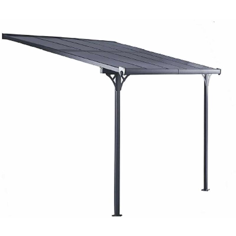 Pergola Gardiun Elliot - 8 m² 313x254x220/260 cm Aluminium et Polycarbonate