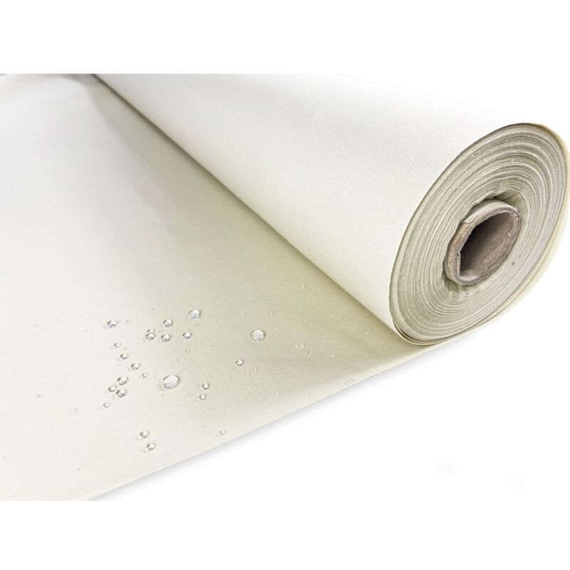 AUVENT EN TISSU TAORMINA en DRALON extérieur JARDIN balcon MÈTRE imperméable à l'eau et hydrofuge hauteur cm. 160 Crème unie