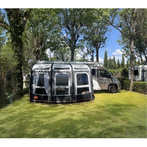 Auvent fixe gonflable 400 cm – Hauteur de montage 250-265 cm – Structure gonflable en 1 point – Compatible camping-car – Soplair