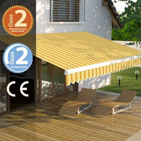 Auvent fixe Itaca 3 x 2 mètres en Verdelook beige et ocre
