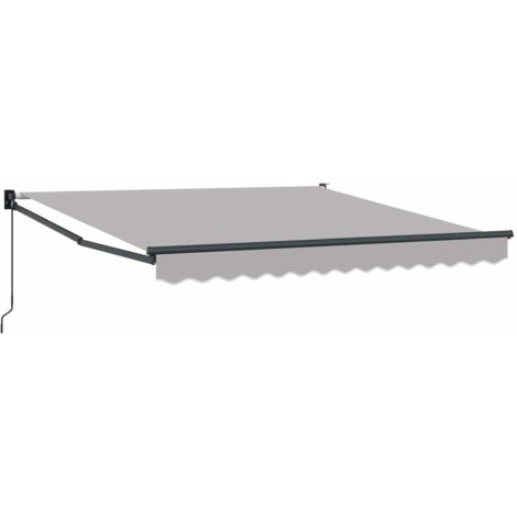 Auvent Gris clair 300 x 250 cm Polyester