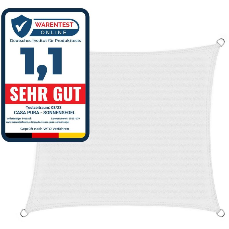 Casa Pura Atmungsaktives Sonnensegel   Weiß