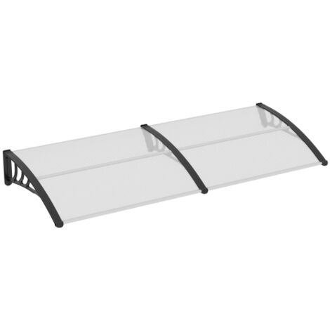 Auvent incliné pour porte d'entrée 75x195x23 cm, protection efficace contre le soleil et la pluie, abri durable pour l'extérieur de la maison.