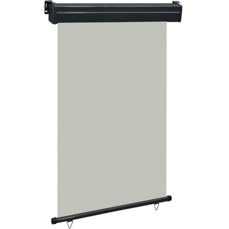 Auvent latéral de balcon-Store banne de balcon 125x250 cm Gris 195616