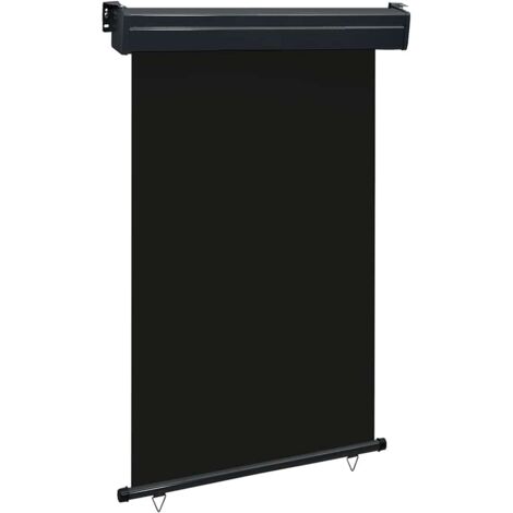 Auvent latéral de balcon-Store banne de balcon 125x250 cm noir 256618