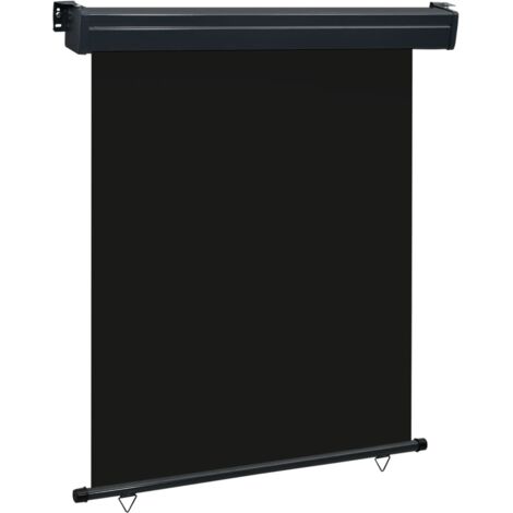 Auvent latéral de balcon  Store Banne Solaire abri 140x250 cm Noir 34475