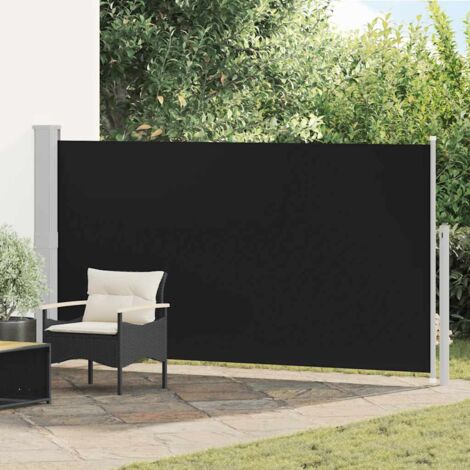 Auvent latéral de patio  Store extérieur  Marquise  Brise-soleil 160x300 cm Noir XRYJX662166