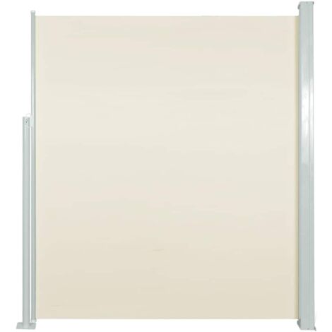 Auvent latéral rétractable 120 x 300 cm Blanc cassé