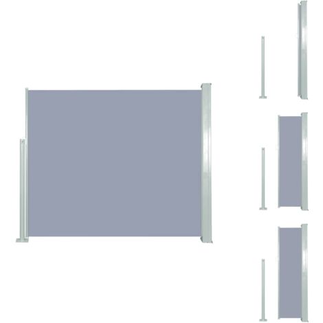 Auvent latéral rétractable 120 x 300 cm Gris - Auvent Latéral - Auvents Latéraux - Paravent De Balcon - Paravents De Balcon