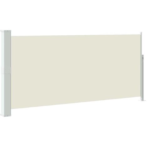 Auvent latéral rétractable 140 x 300 cm Blanc cassé