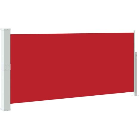 Auvent latéral rétractable 140 x 300 cm Rouge