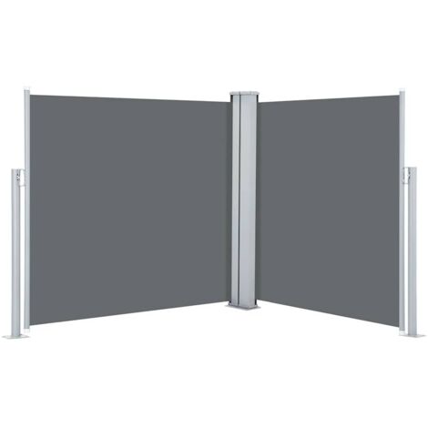 Auvent latéral rétractable Anthracite 120 x 600 cm