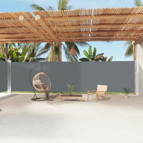 Auvent latéral rétractable Anthracite 200x1200 cm vidaXL