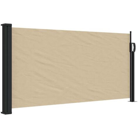 Auvent latéral rétractable beige 100x300 cm