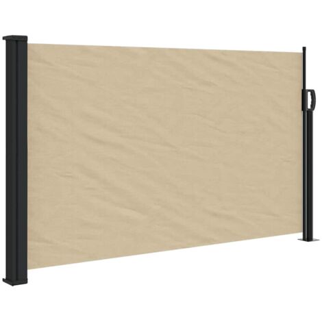 Auvent latéral rétractable beige 120x500 cm
