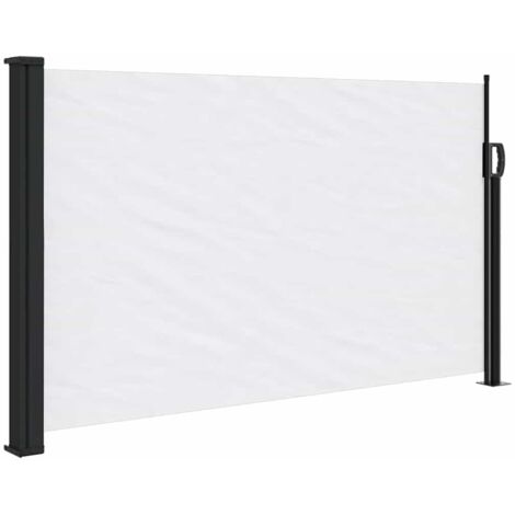 Auvent latéral rétractable blanc 117x300 cm