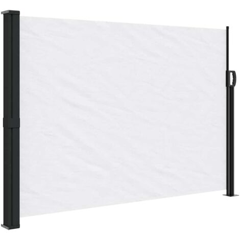 Auvent latéral rétractable blanc 140x300 cm