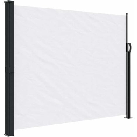 Auvent latéral rétractable blanc 160x600 cm