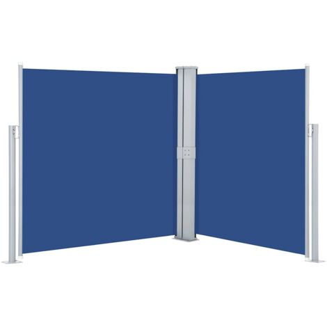 Auvent latéral rétractable Bleu 140 x 600 cm