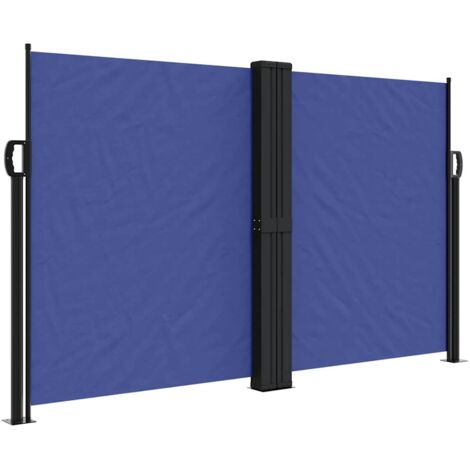 Auvent latéral rétractable bleu 140x600 cm