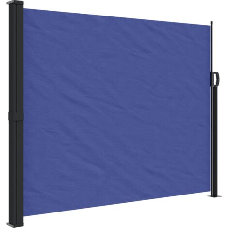 Auvent latéral rétractable bleu 160x600