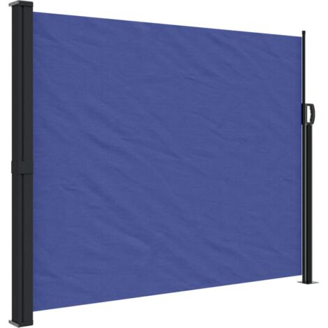 Auvent latéral rétractable bleu 160x600 cm