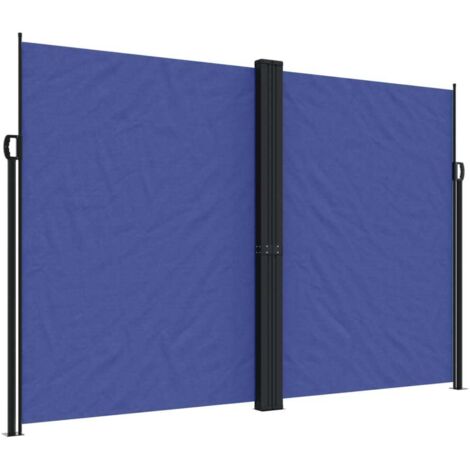 Auvent latéral rétractable bleu 220x1200 cm