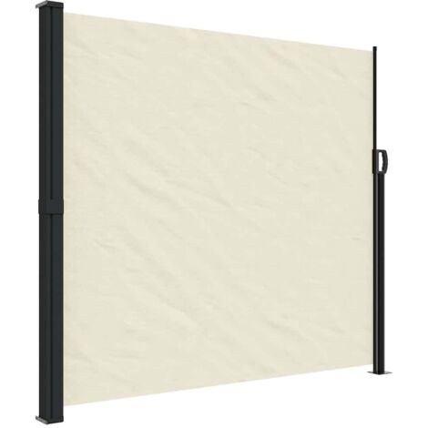 Auvent latéral rétractable crème 180x500 cm