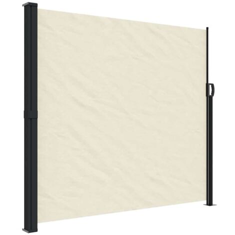 Auvent latéral rétractable crème 180x600 cm