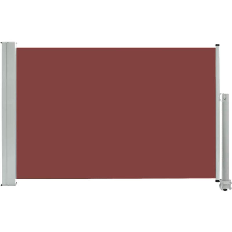 Auvent latéral rétractable de patio 60x300 cm Marron
