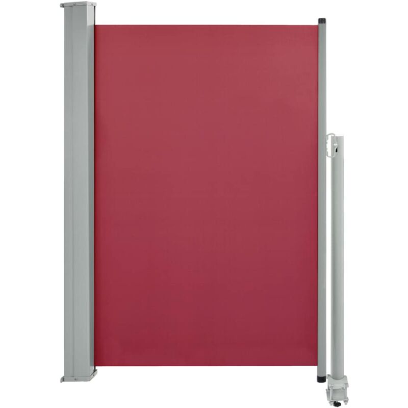 Auvent latéral rétractable de patio 120x300 cm Rouge Vidaxl