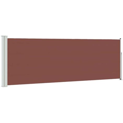Auvent latéral rétractable de patio 100x300 cm Marron
