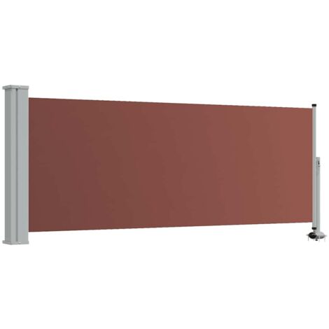 Auvent latéral rétractable de patio 100x300 cm Marron
