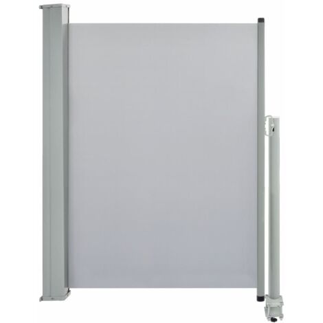Auvent latéral rétractable de patio 100x300 Gris