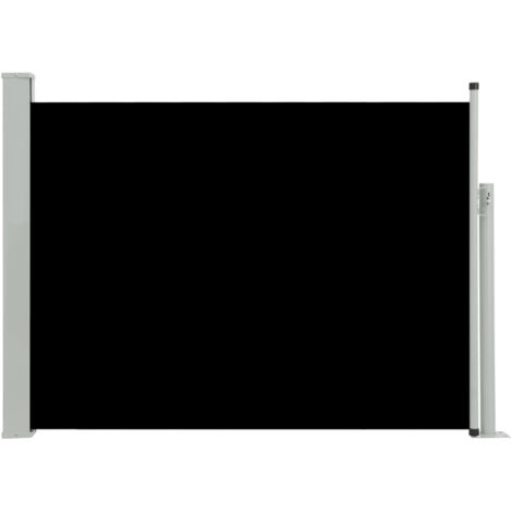 Auvent latéral rétractable de patio 100x500 Noir