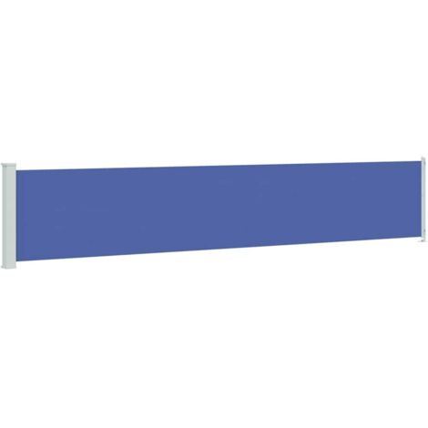 Auvent latéral rétractable de patio 117x600 cm Bleu
