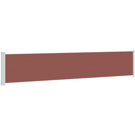 Auvent latéral rétractable de patio 117x600 cm Marron