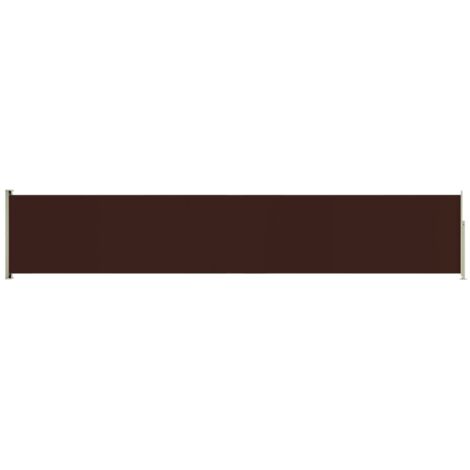 Auvent latéral rétractable de patio 117x600 Marron