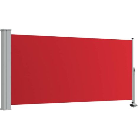 Auvent latéral rétractable de patio 120x300 cm Rouge