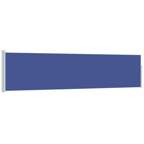 Auvent latéral rétractable de patio 120x500 cm Bleu