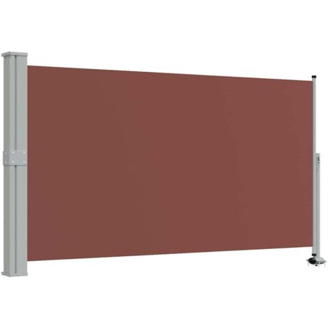 Auvent latéral rétractable de patio 140 x 300 cm Marron