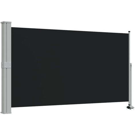 Auvent latéral rétractable de patio 140 x 300 cm Noir