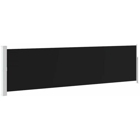 Auvent latéral rétractable de patio 140x500 cm Noir