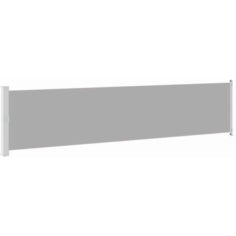 Auvent latéral rétractable de patio 140x600 cm Gris